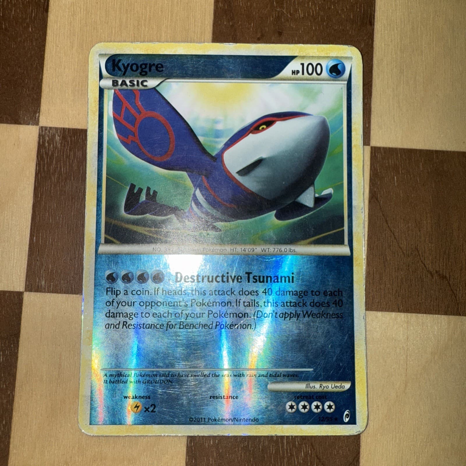 Pokémon TCG Kyogre Call of Legends 12/95 Reverse Holo Rare MP Card