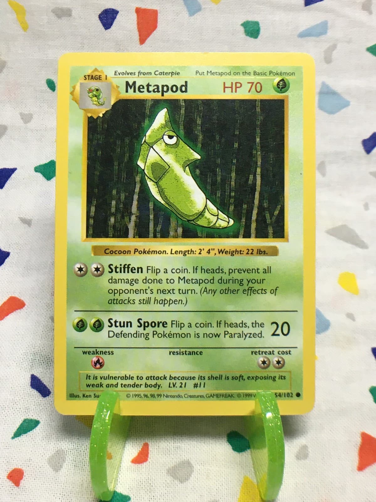 Metapod 54/102 Base Set Common Regular Shadowless - MP