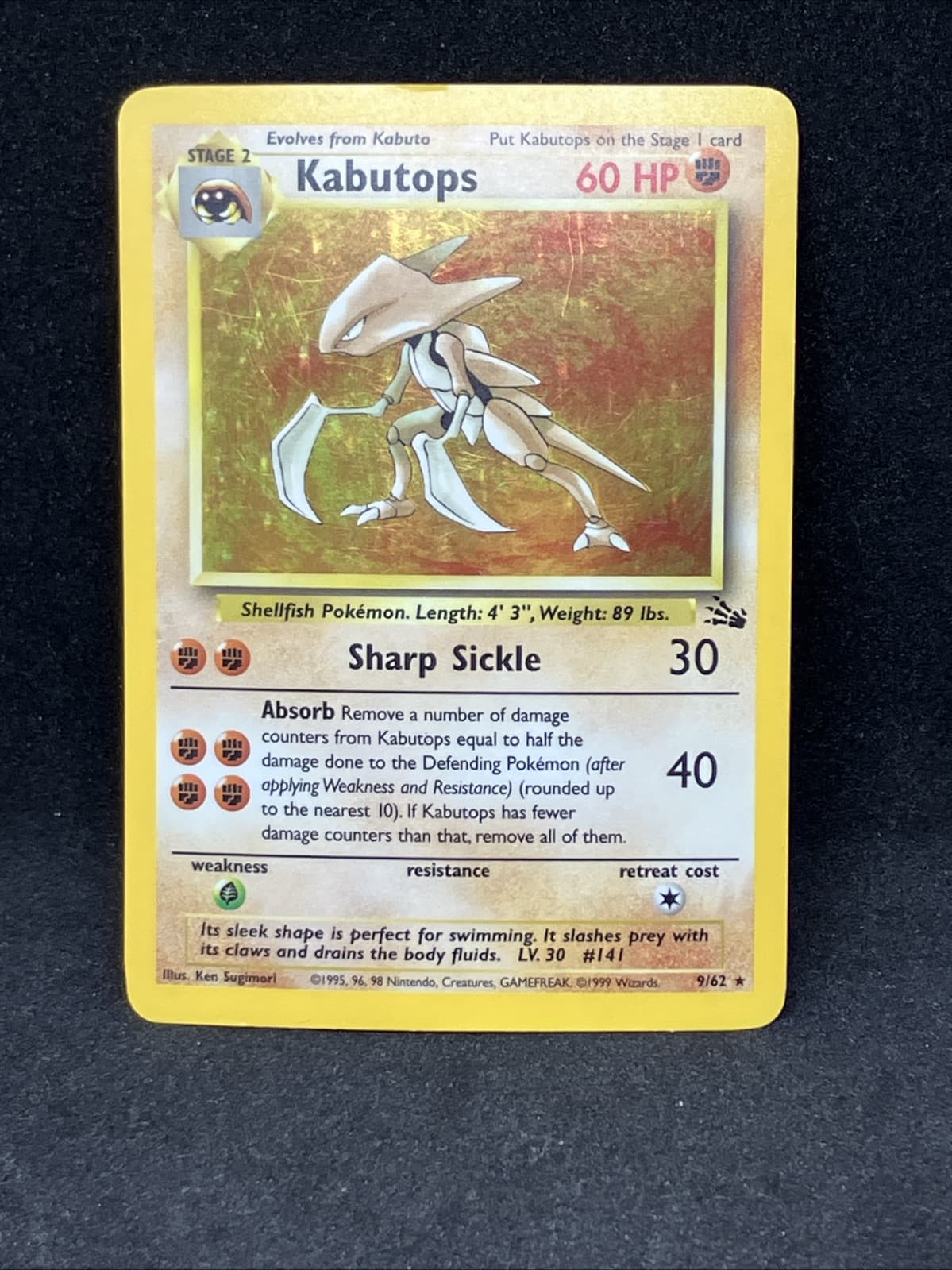 Kabutops 9/62 Fossil Holo MP