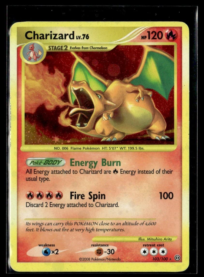 2008 Pokemon Stormfront Secret Rare Charizard 103/100 (CF)