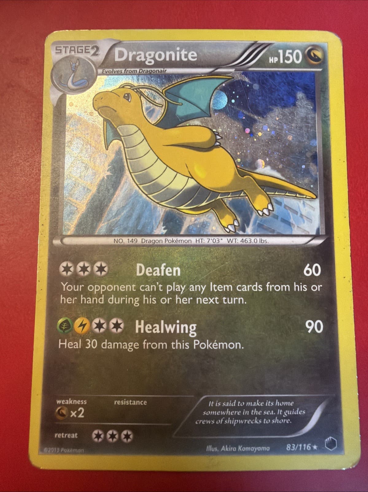 Dragonite 83/116 Holo Rare Plasma Freeze Pokemon Holo MP+