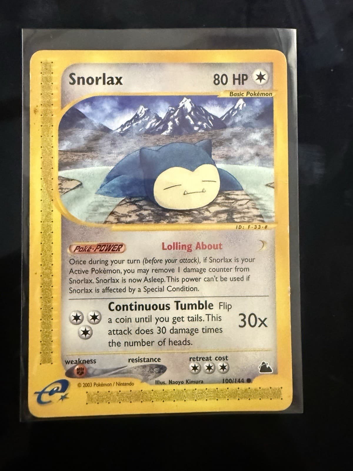 Snorlax 100/144 Common Skyridge Pokemon Lightly Played