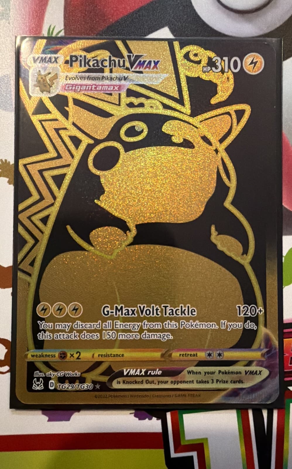 Pikachu VMAX (Secret) TG29/TG30 Swsh11: Lost Origin Trainer Gallery Holo
