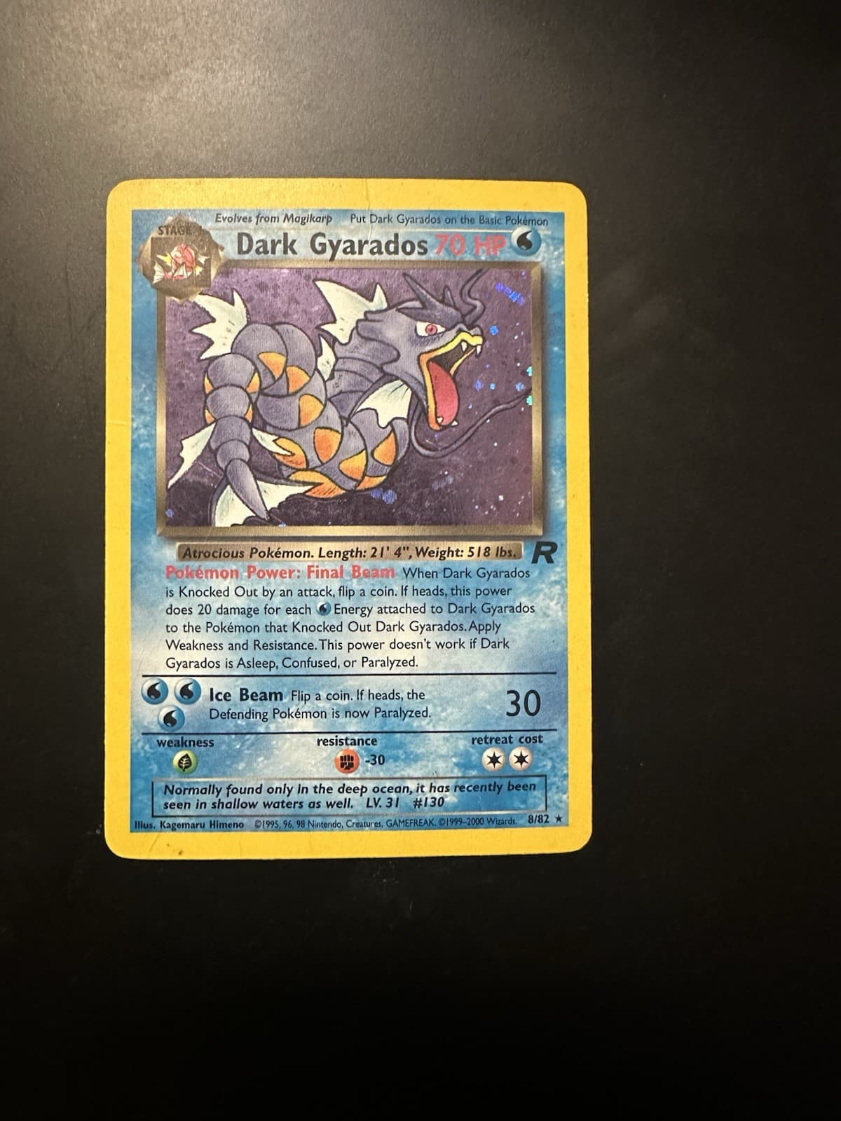 Dark Gyarados 8/82 Team Rocket Holo - HP Pokemon Card