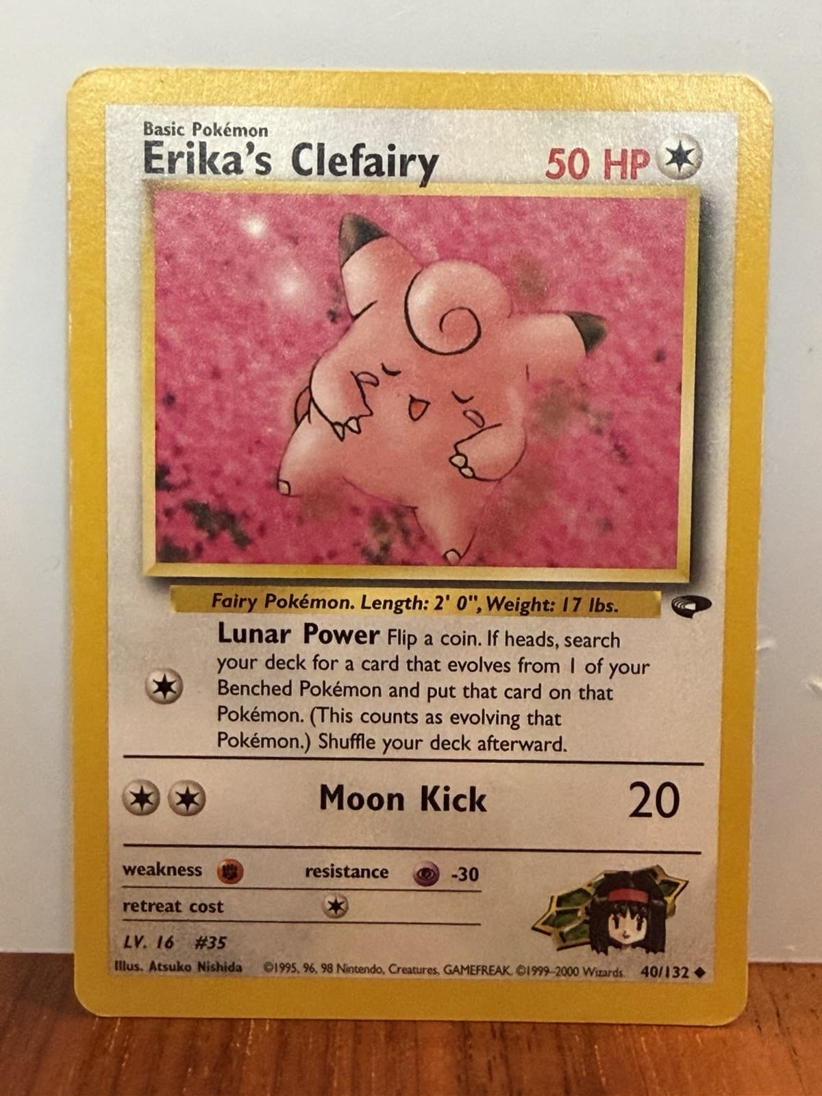 Vintage Pokemon Gym Challenge Erika’s Clefairy 040/132 MP