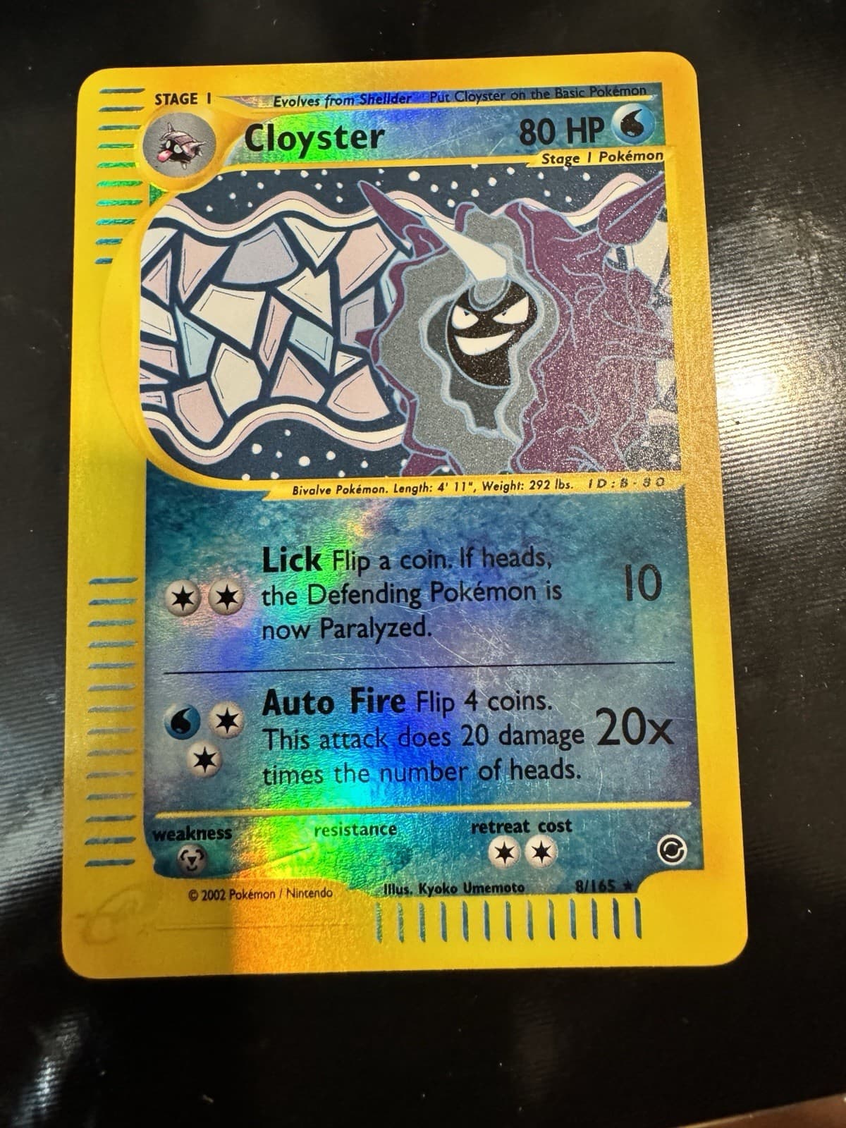 Cloyster Expedition Base Set 8/165 Reverse Holo Rare Vintage Pokemon TCG Card