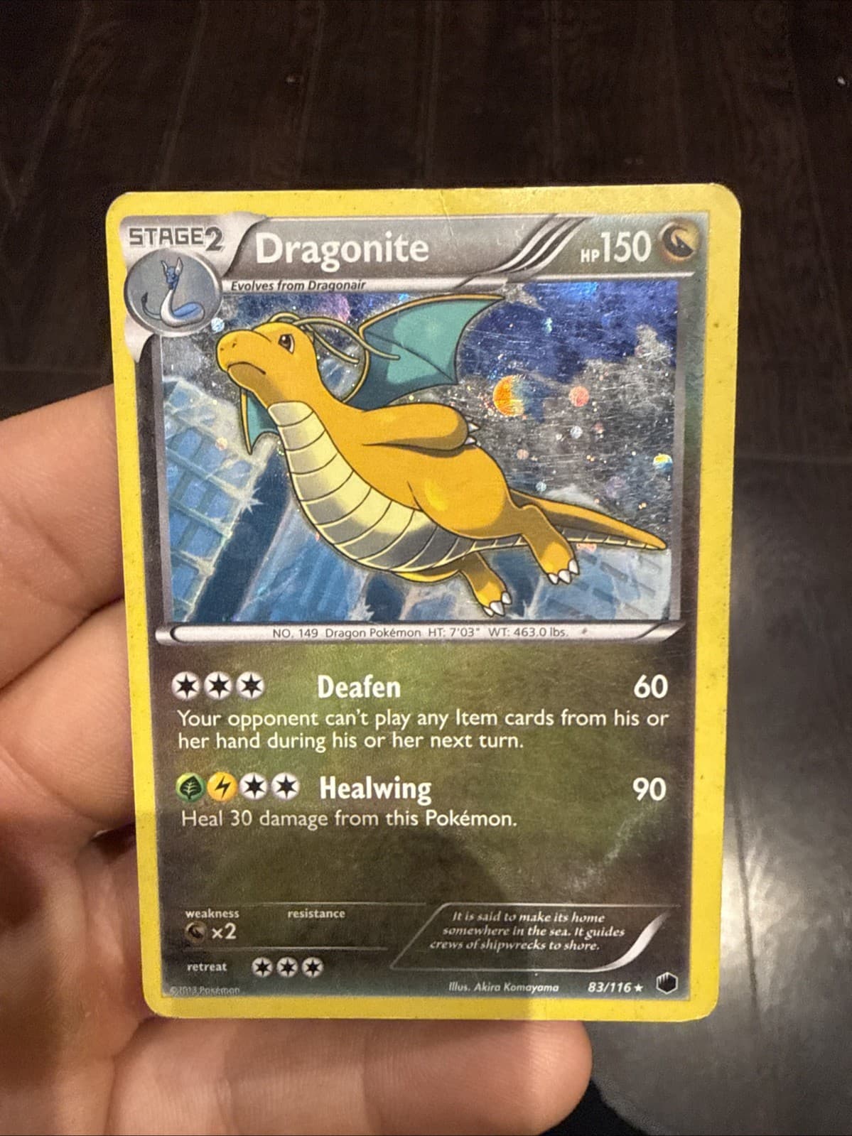 Dragonite 83/116 Holo Rare Plasma Freeze Pokemon Holo HP