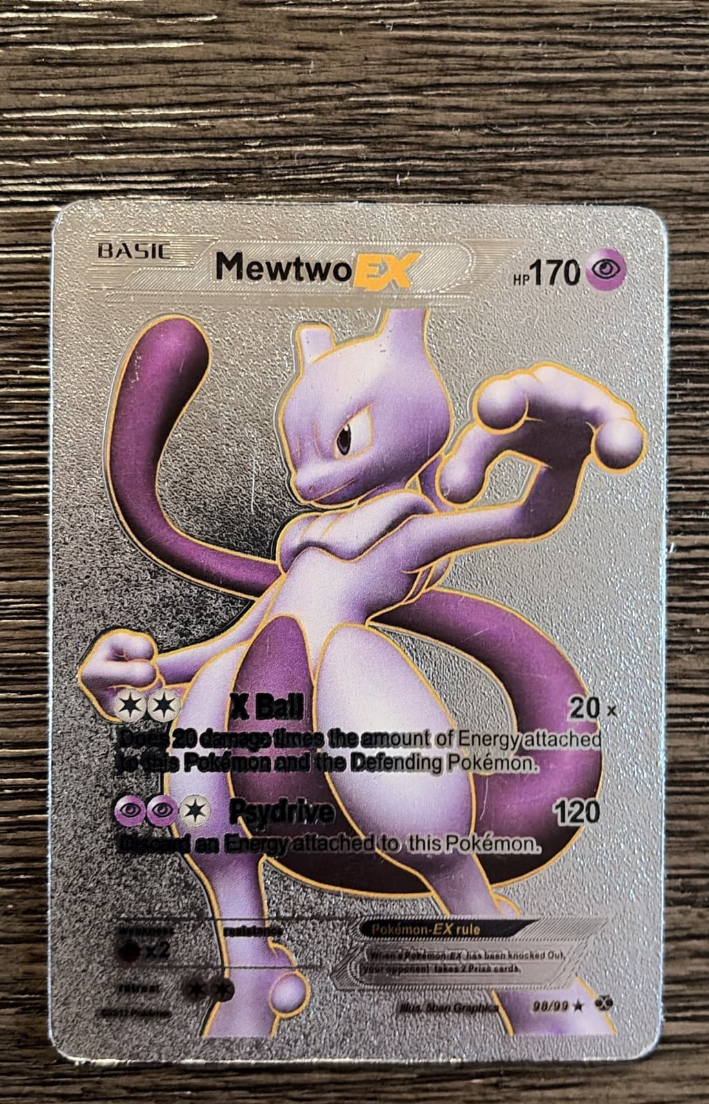 Mewtwo EX (98 Full Art) 98/99 Next Destinies Holo