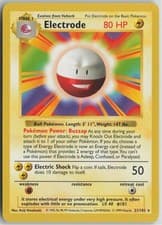 Electrode 21/102 Rare Base Set Shadowless Pokemon Unlimited Lightly Played