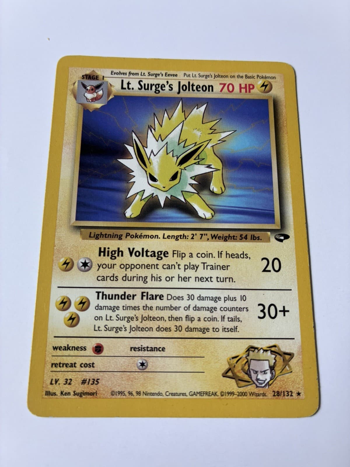 Lt. Surge's Jolteon Gym Challenge Rare 028/132 LP