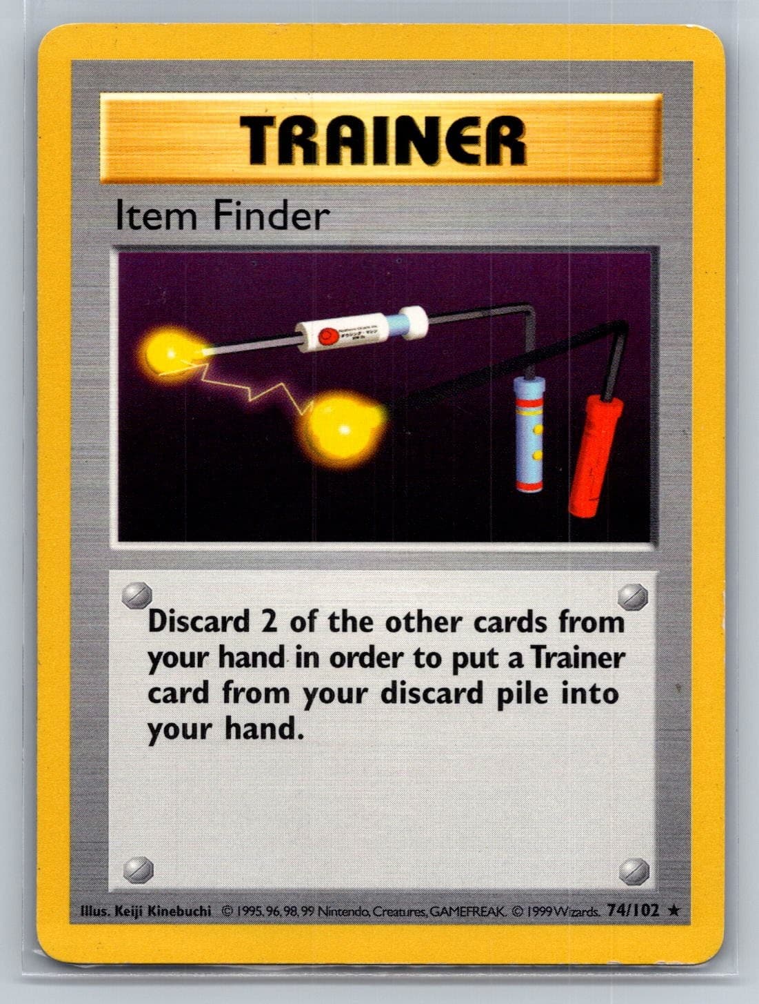 Item Finder Unlimited Rare Base Set (Shadowless) 074/102 MP