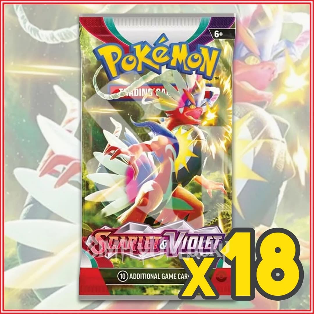 Pokemon TCG Scarlet & Violet BASE SET 18 Sealed Packs SV01 1/2 Half Booster Box
