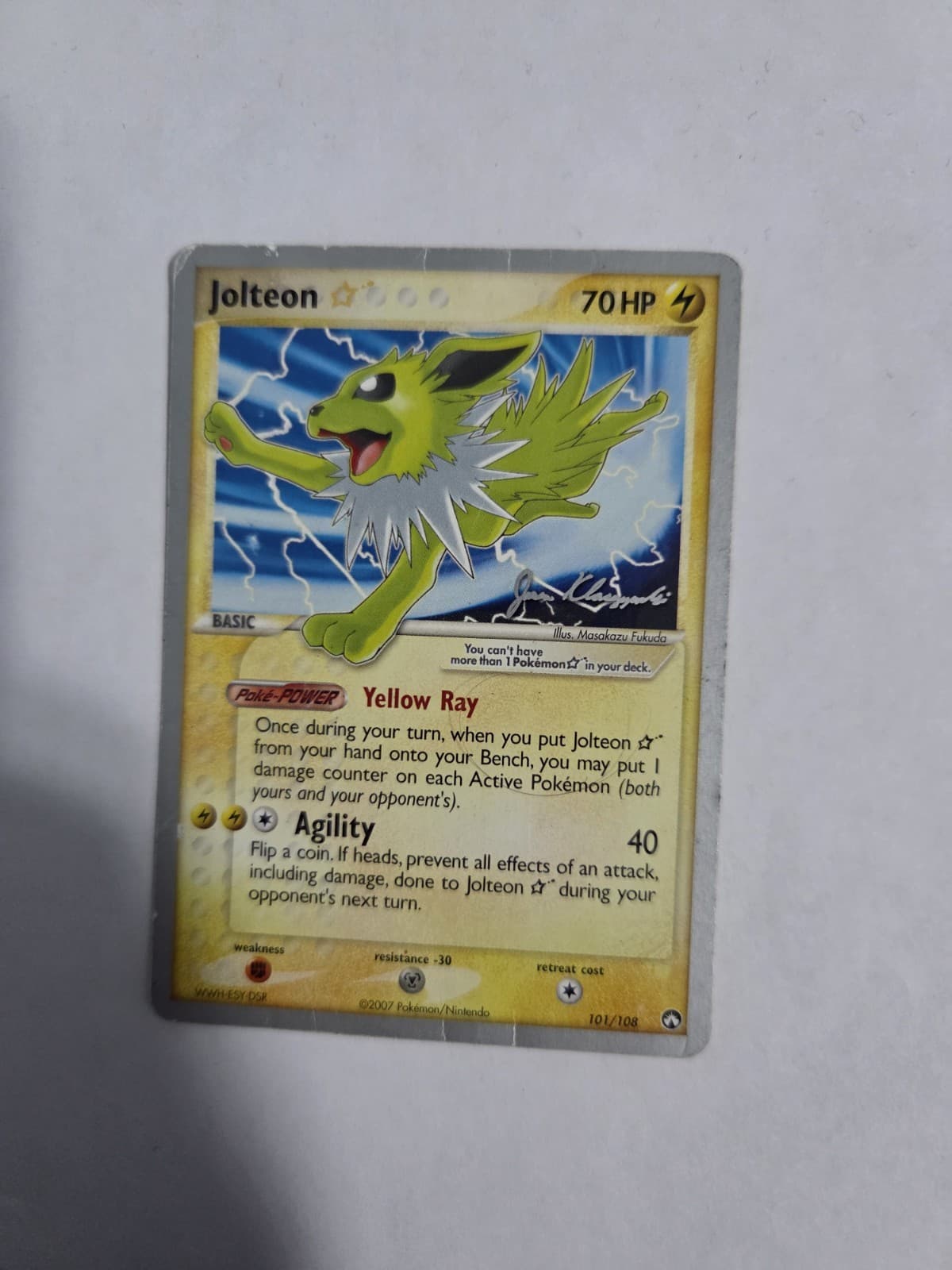 Jolteon Star - 2008 (Jason Klaczynski) 101/108 World Championship Decks Regular