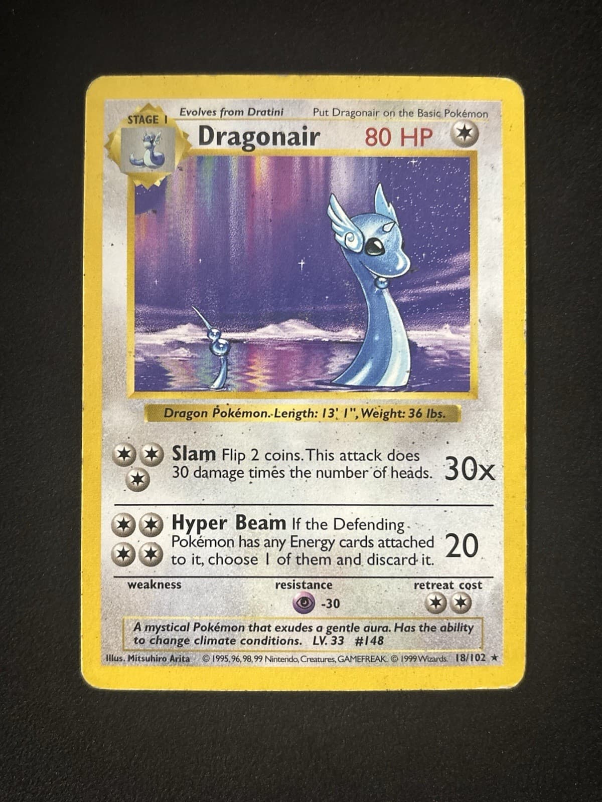 Dragonair 018/102 Base Set (Shadowless) Regular Pokémon TCG - HP