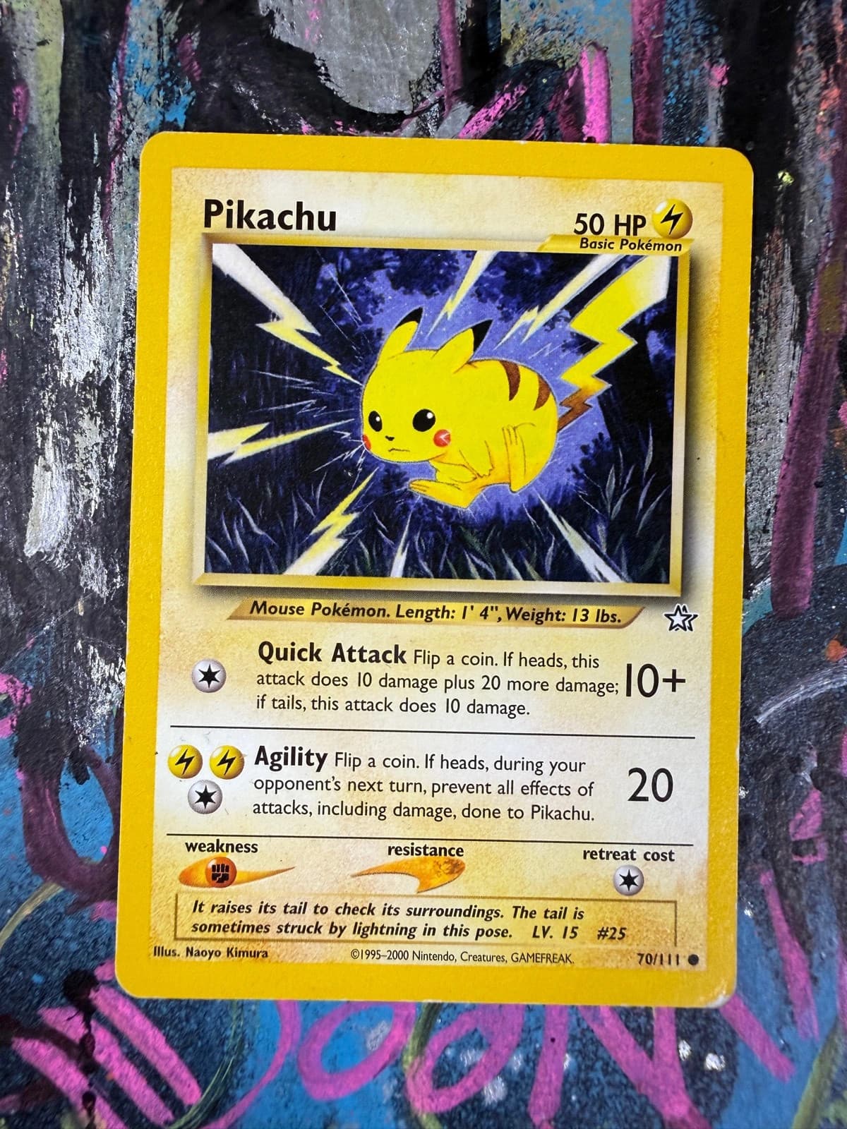 Pikachu 70/111 Neo Genesis Common MP Pokemon TCG