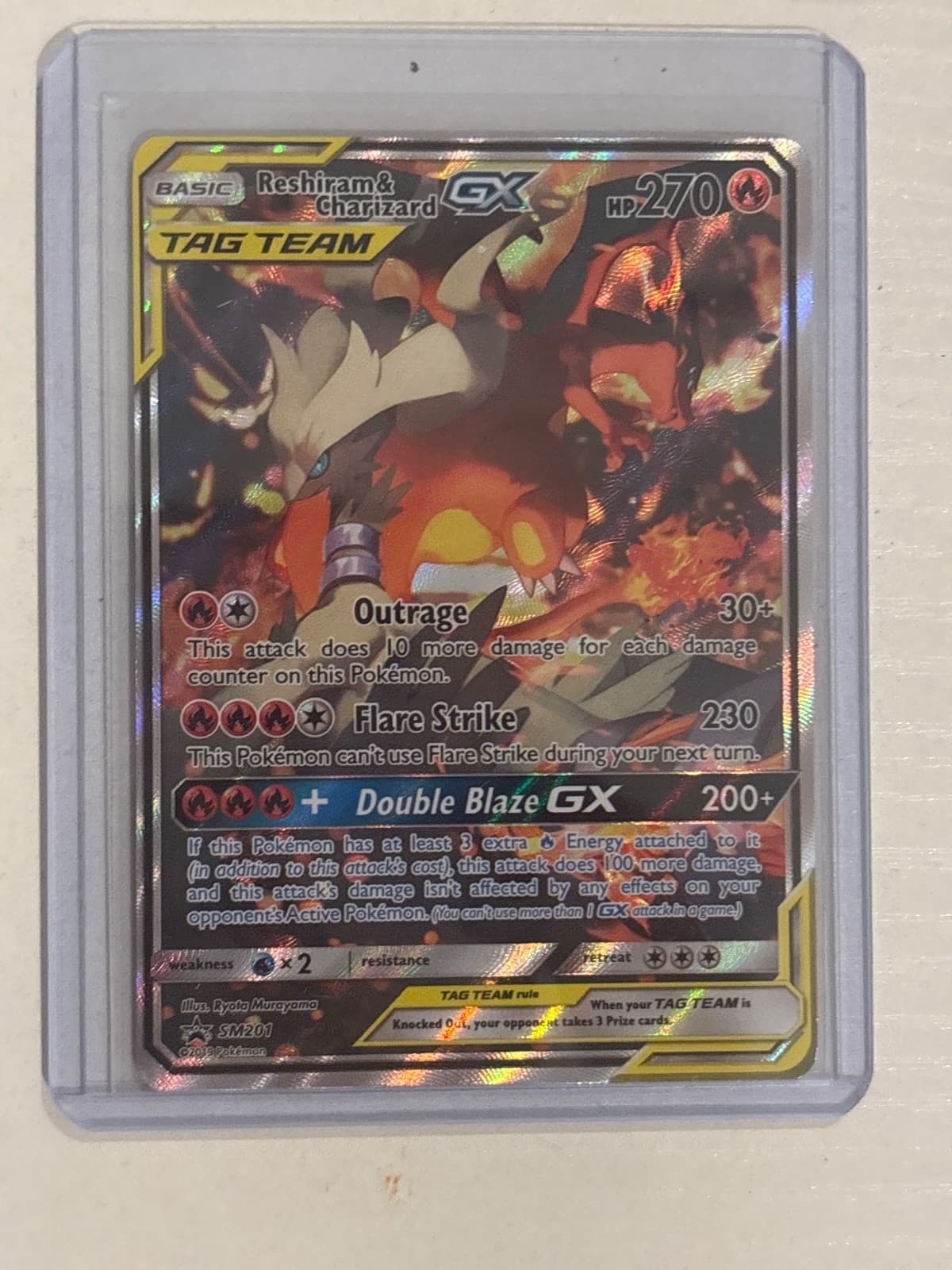 Reshiram & Charizard GX SM201 Sm Holo