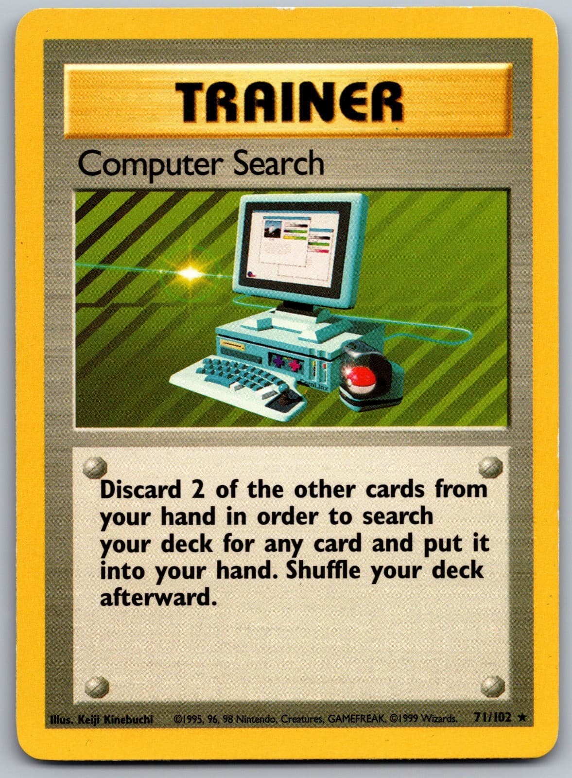Computer Search Rare Base Set (Shadowless) 071/102 NM