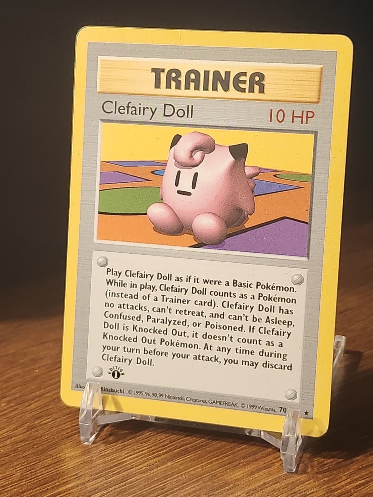 Clefairy Doll 070/102 1st Edition Shadowless Base Set Rare Trainer