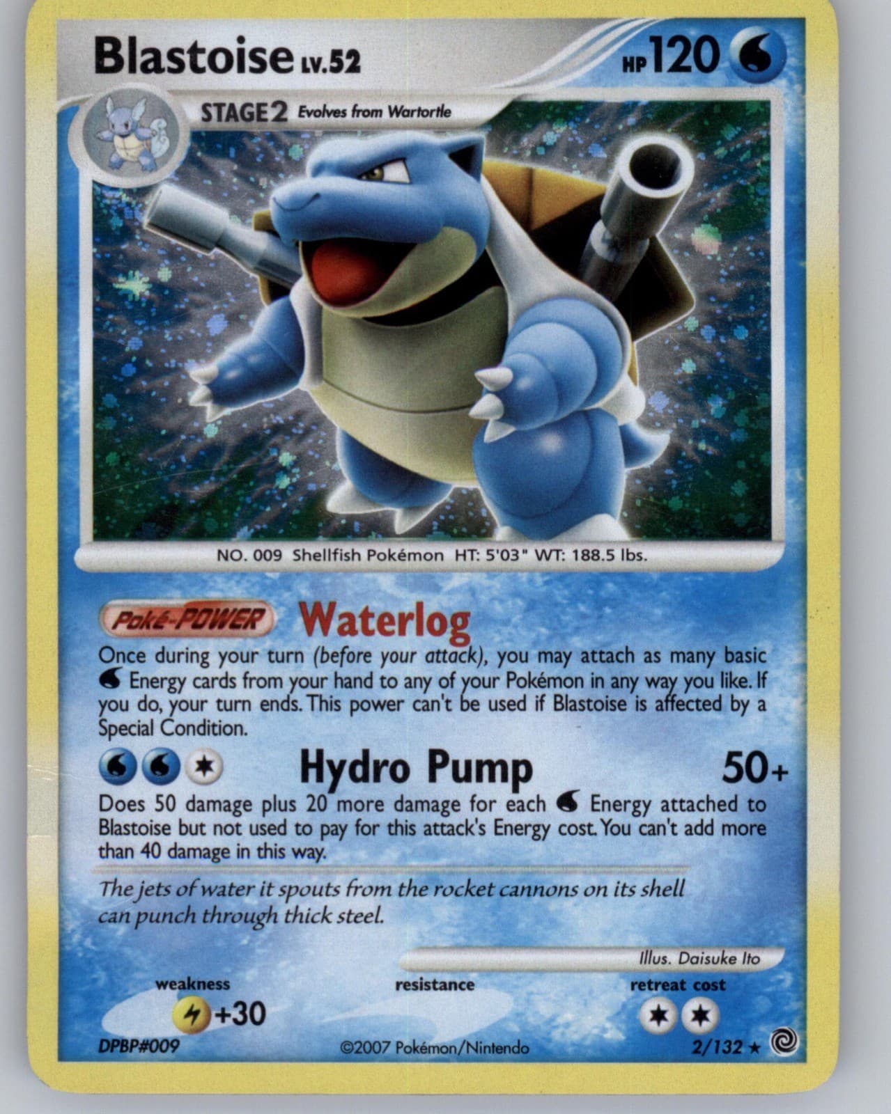 Blastoise Holo Rare Secret Wonders 2/132 LP Daisuke Ito
