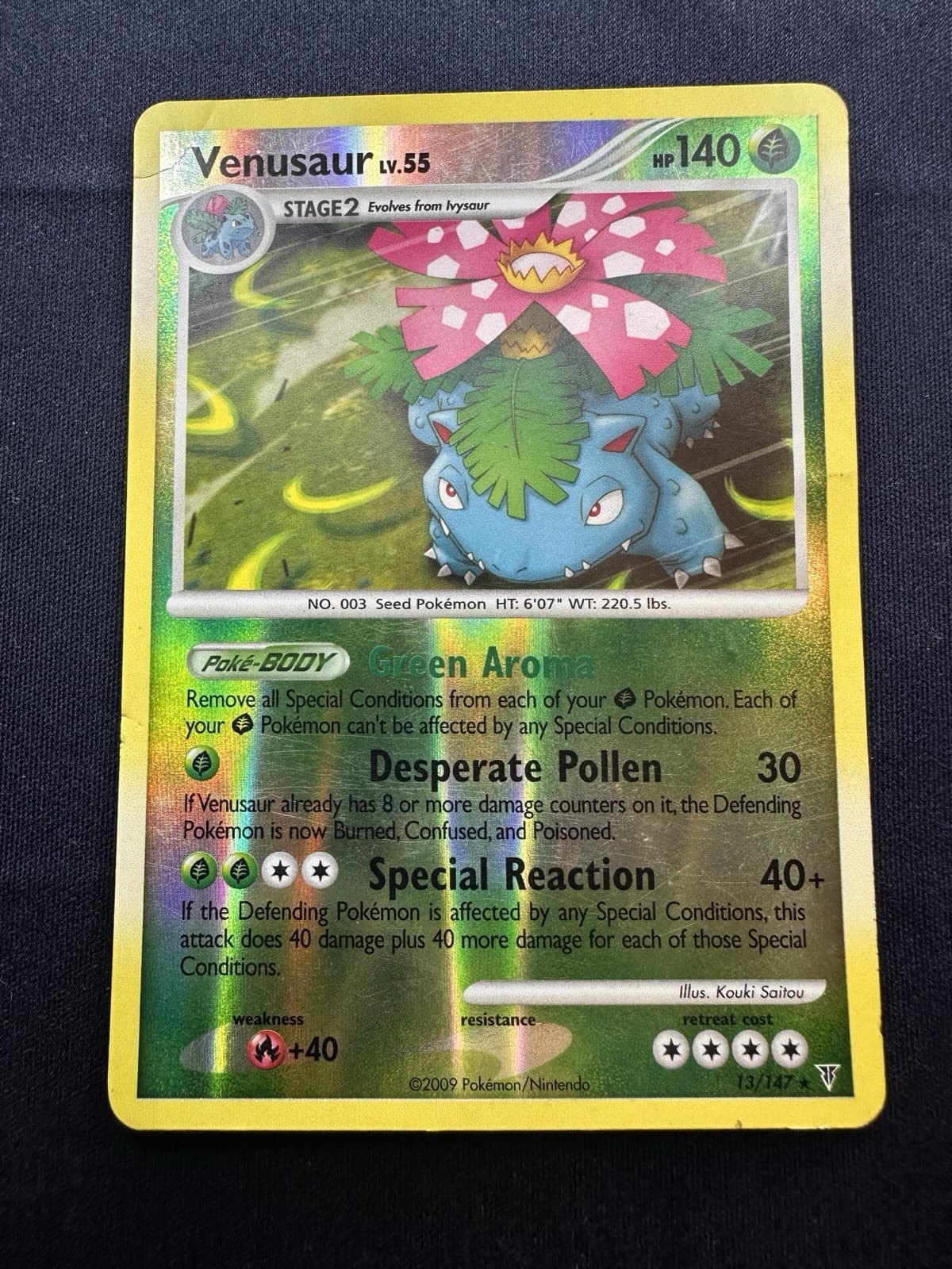 Venusaur 13/147 Platinum Supreme Victors Reverse Holo Rare Pokemon Card MP
