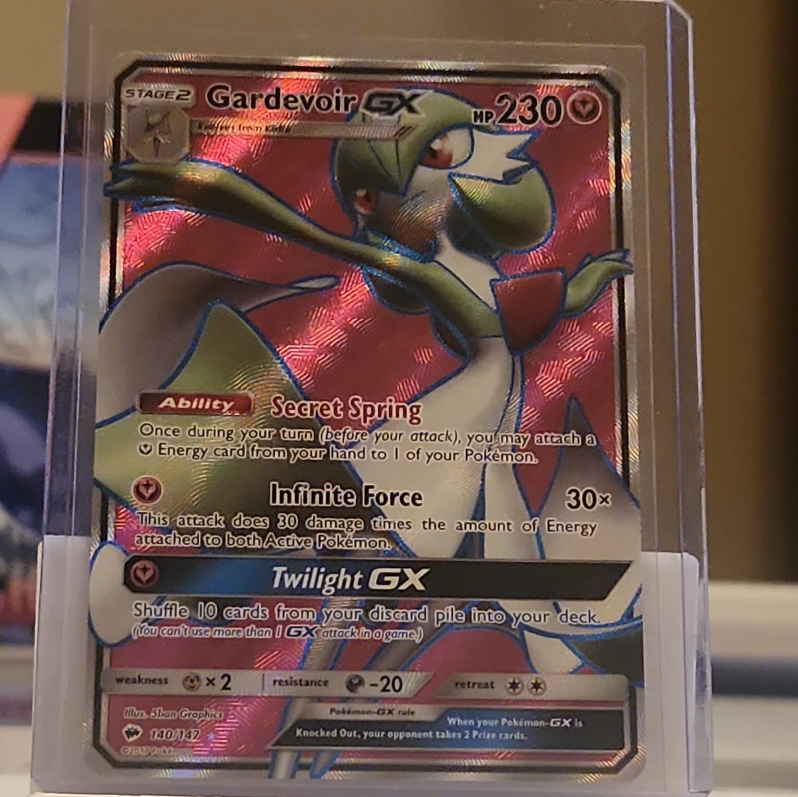 Pokemon TCG Gardevoir GX 140/147 SM Burning Shadows Ultra Rare Full Art Holo EN