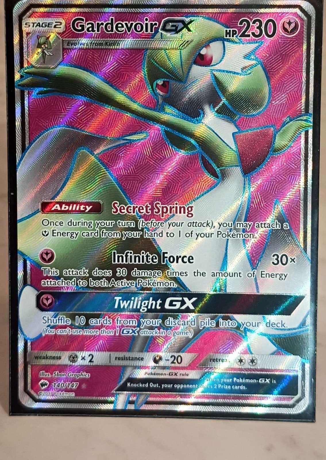 Gardevoir GX (Full Art) 140/147 Sm-Burning Shadows Holo