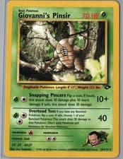Giovanni's Pinsir 24/132 Rare Gym Challenge Pokemon Unlimited Moderately Played