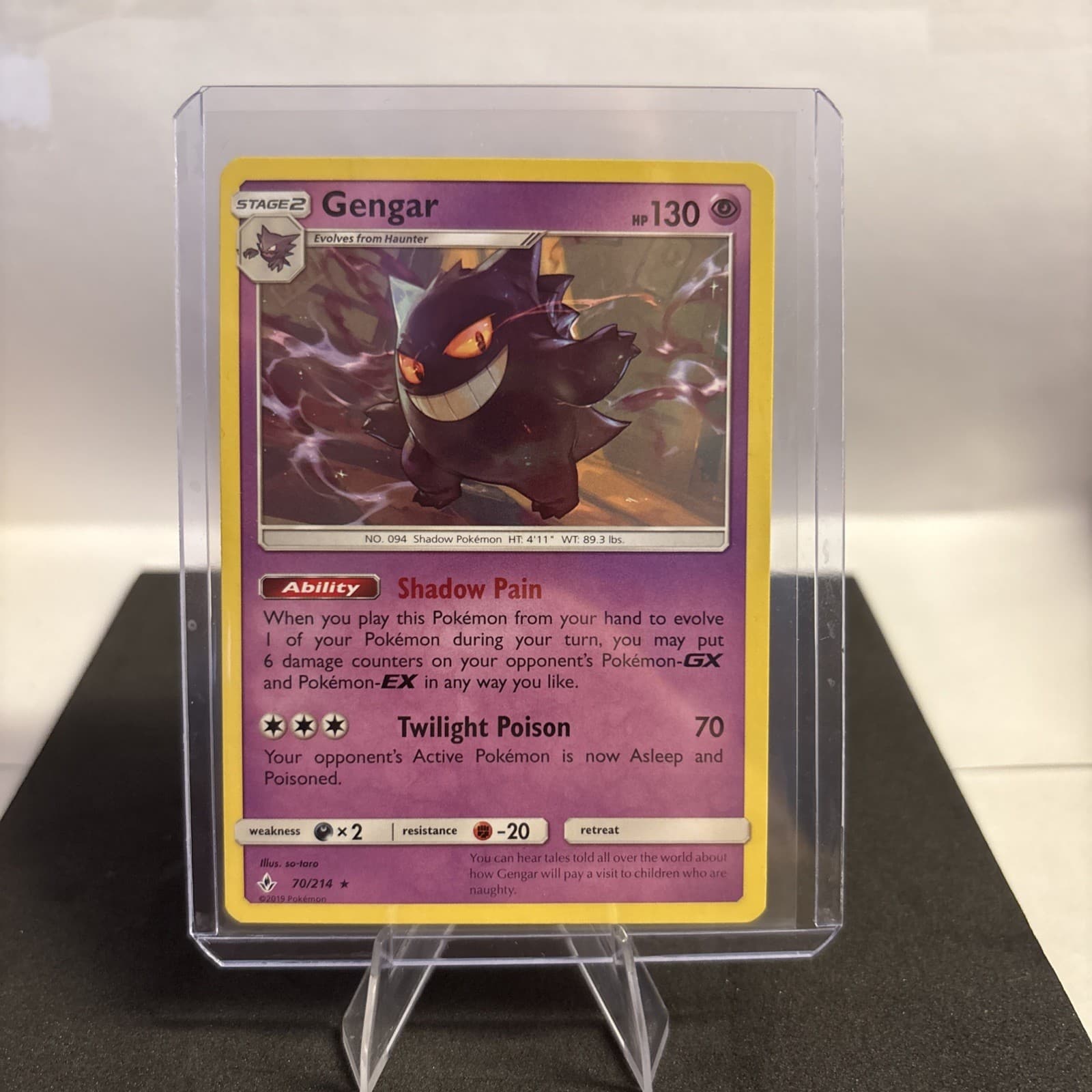 Gengar - SM - Unbroken Bonds - #70/214 - Near Mint