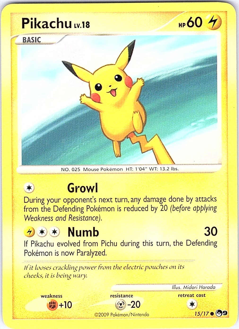 Pikachu Common POP Series 9 015/017 LP