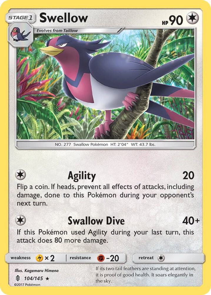 Swellow - SM - Guardians Rising