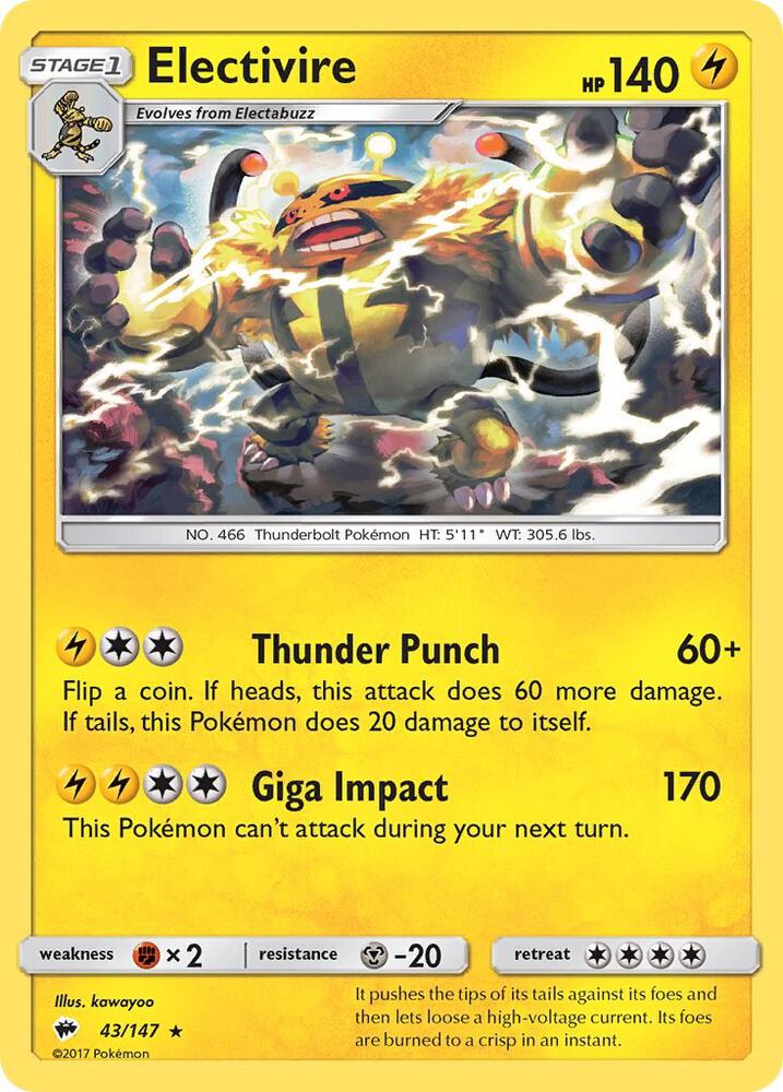 Electivire - SM - Burning Shadows