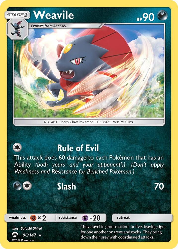 Weavile - SM - Burning Shadows