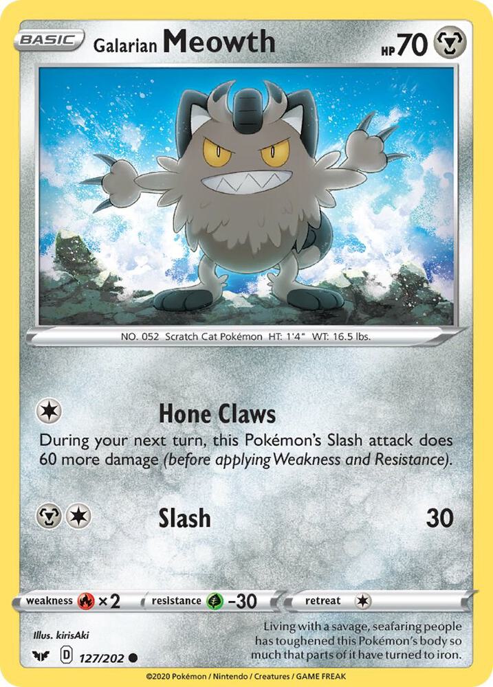 Galarian Meowth - SWSH01: Sword & Shield Base Set