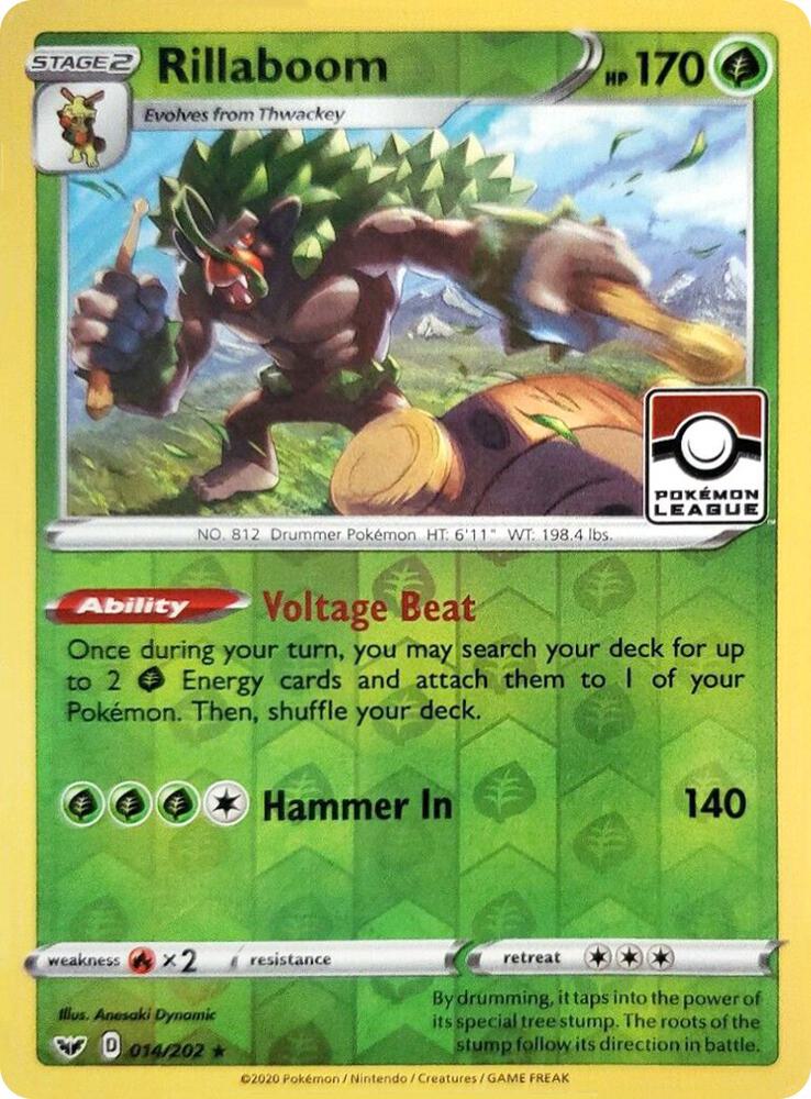 Rillaboom - 014/202 (Pokemon League) - League & Championship Cards