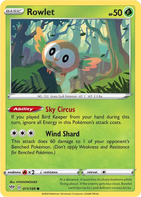 Rowlet - SWSH03: Darkness Ablaze