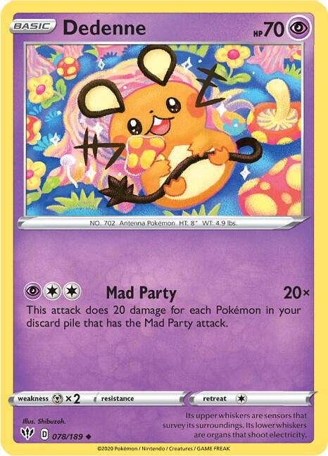 Dedenne - SWSH03: Darkness Ablaze