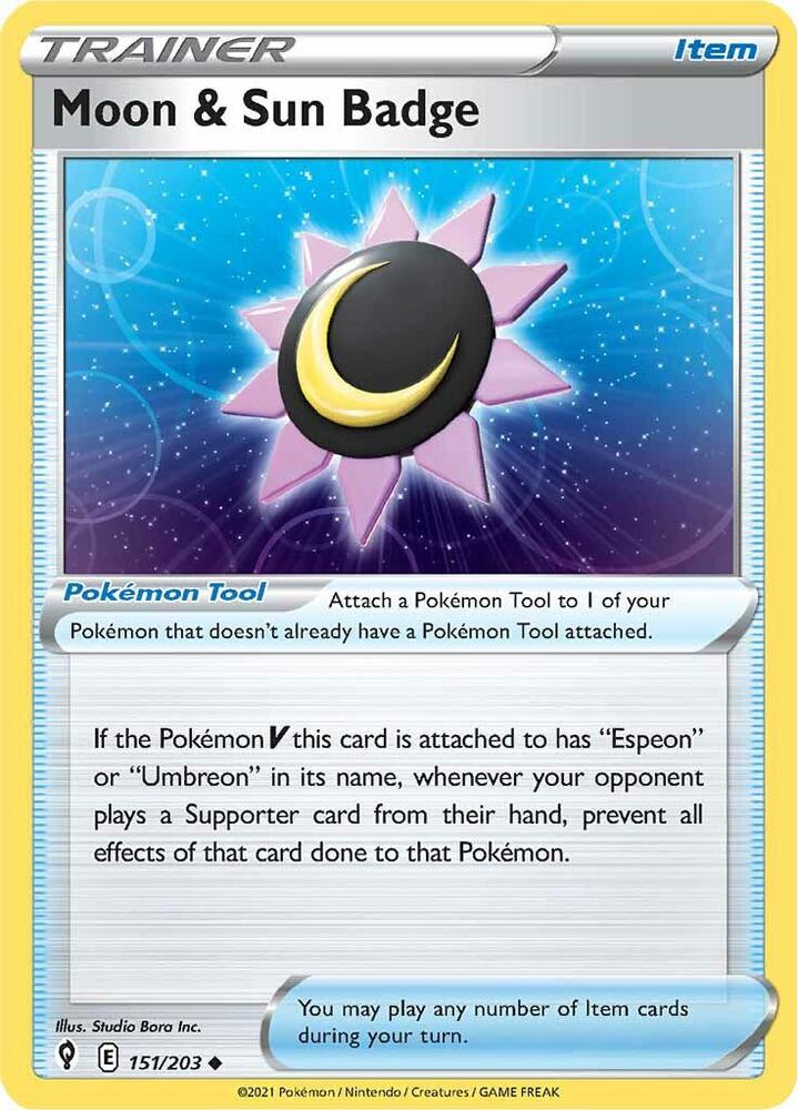 Moon & Sun Badge - SWSH07: Evolving Skies