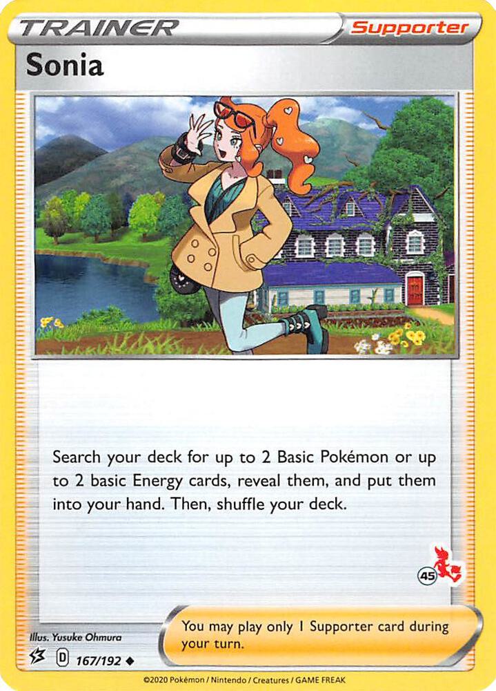 Sonia - 167/192 (#45 Cinderace Stamped) - Battle Academy 2022