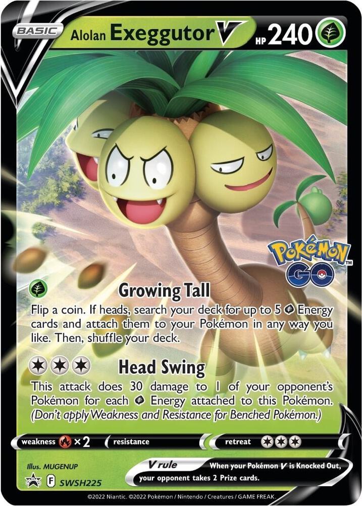 Alolan Exeggutor V - SWSH225 - SWSH: Sword & Shield Promo Cards
