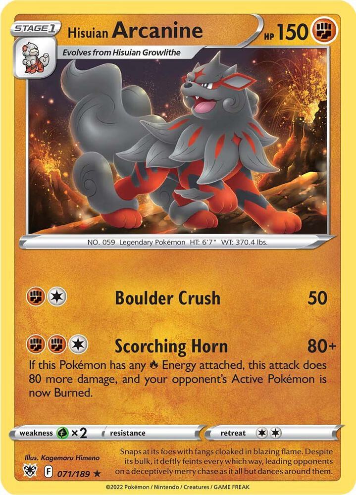 Hisuian Arcanine - SWSH10: Astral Radiance