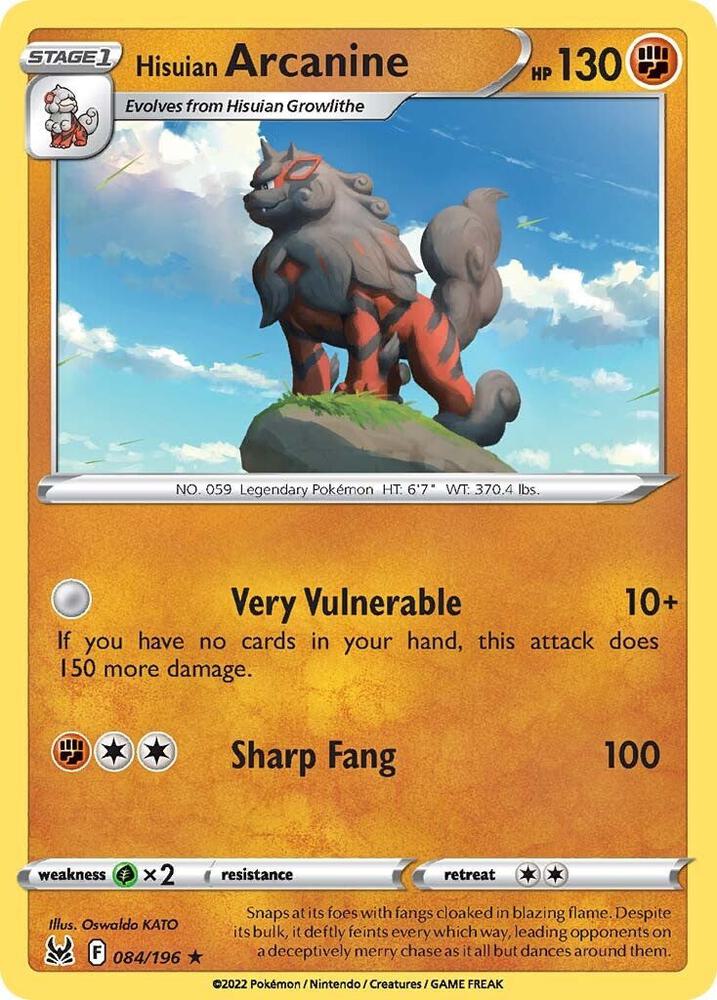 Hisuian Arcanine - SWSH11: Lost Origin