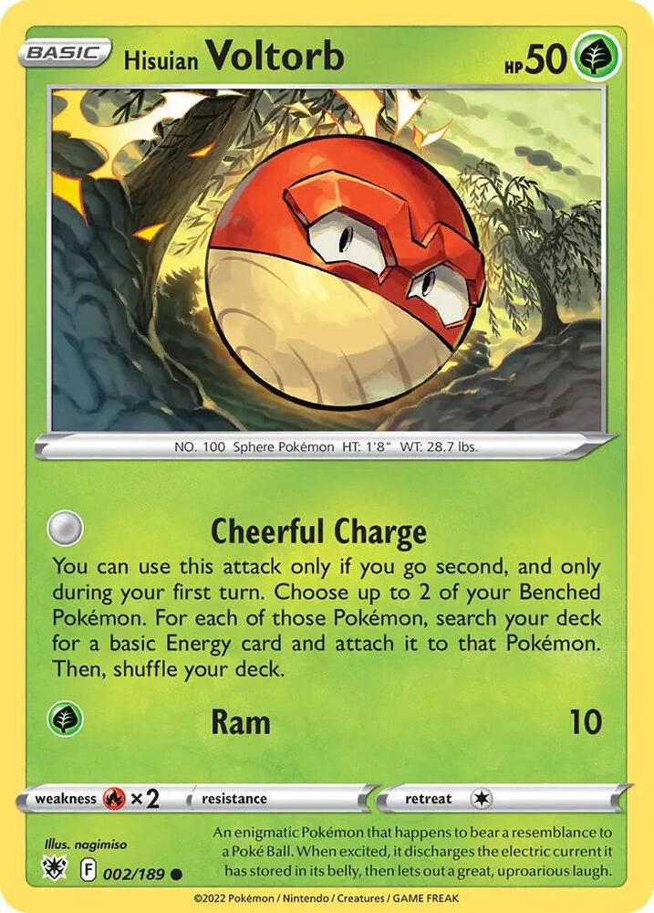 Hisuian Voltorb - 002/189 (Cosmos Holo) - Deck Exclusives