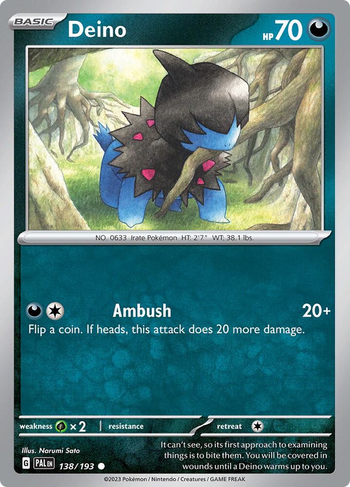 Deino - SV02: Paldea Evolved