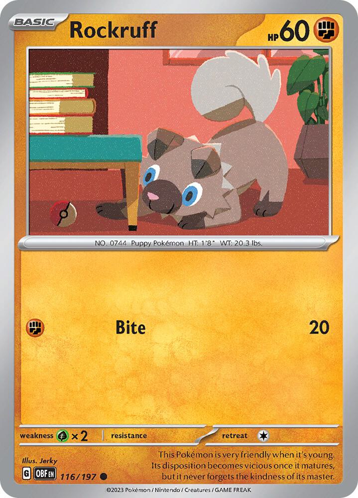 Rockruff - SV03: Obsidian Flames