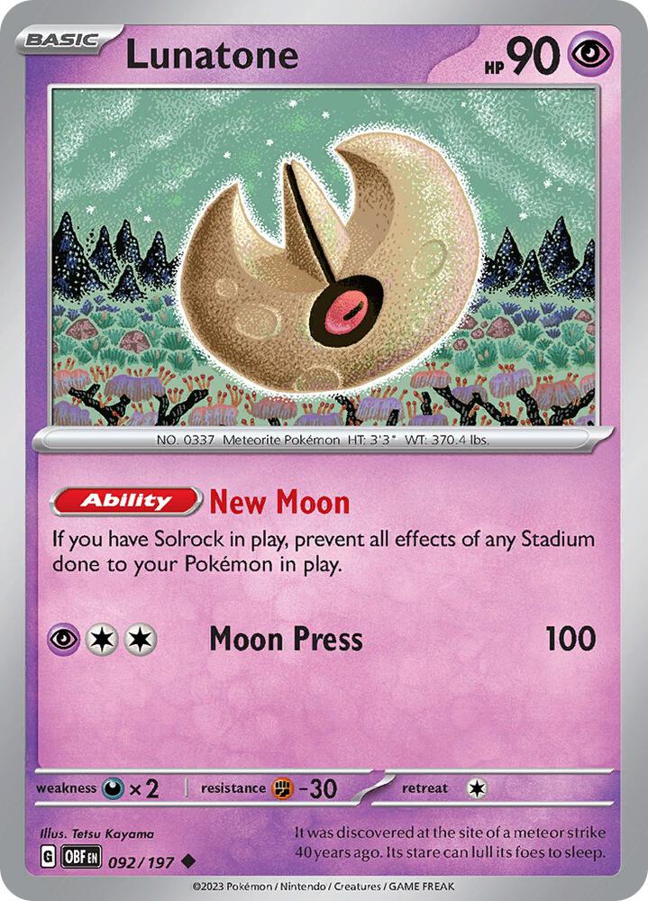 Lunatone - SV03: Obsidian Flames