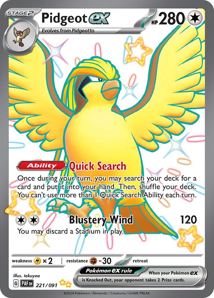 Pidgeot ex - SV: Paldean Fates