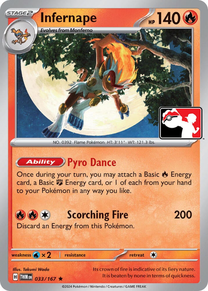 Infernape - 033/167 - Prize Pack Series Cards