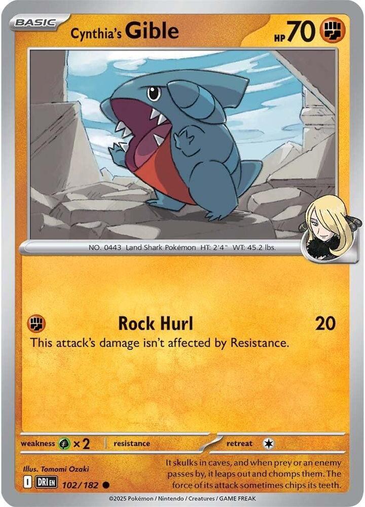 Cynthia's Gible - SV10: Destined Rivals