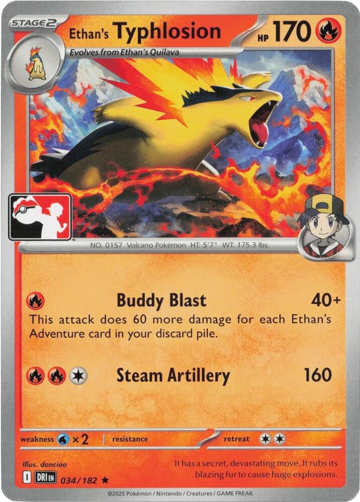 Ethan's Typhlosion - 034/182 - Prize Pack Series Cards