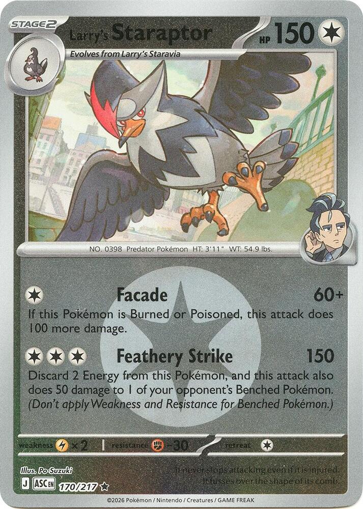 Larry's Staraptor - 170/217 (Energy Symbol Pattern) - ME: Ascended Heroes